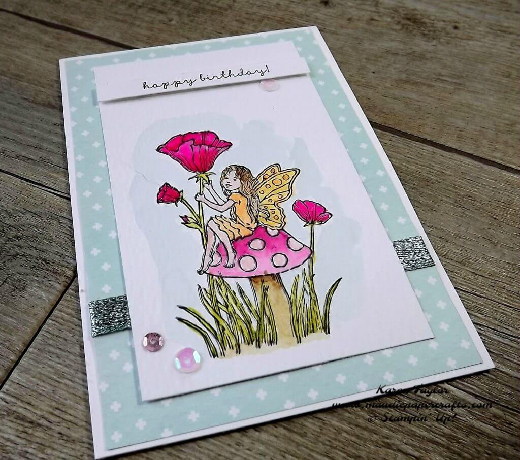 Stampin' Up! Fairy celebration watercolour card