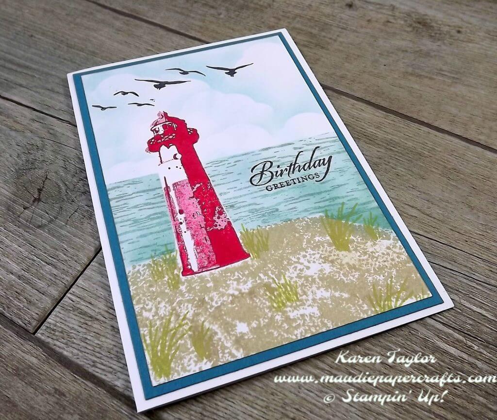 Stampin' Up! High Tide card with sponging
