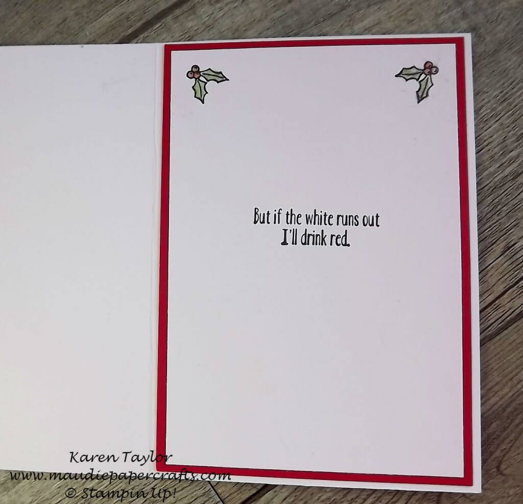 Stampin' Up! Half Full Christmas Card 