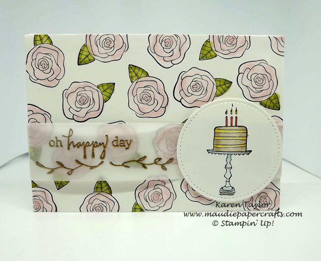 Stampin' Up! Happiest of Days card with vellum