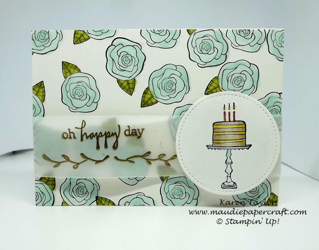 Stampin' Up! Happiest of Days card with vellum