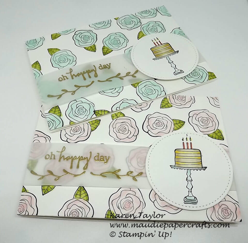 Stampin' Up! Happiest of Days card with vellum